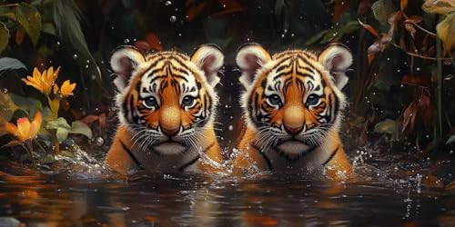 Malen Nach Zahlen Erwachsene,Tiger Malen Nach Zahlen Blume Paint by Numbers Bastelset DIY Handgemalt Ölgemälde Kit mit 3 Pinseln und Acrylfarbe für Herbstdeko Deko Wohnzimmer,70x140 Ohne Rahmen F1-390 Malen Nach Zahlen Erwachsene,Tiger Malen Nach Zahlen Blume Paint by Numbers Bastelset DIY Handgemalt Ölgemälde Kit mit 3 Pinseln und Acrylfarbe für Herbstdeko Deko Wohnzimmer,70x140 Ohne Rahmen F1-390 von Zhynfiie
