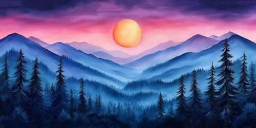 Malen Nach Zahlen Landschaft Berg, Malen Nach Zahlen Erwachsene Groß XXL 30x60CM, DIY Handgemalt Ölgemälde Bastelset für Anfänger mit 3 Pinseln und Acrylfarbe, Halloween Deko, Ohne Rahmen F1-413 Malen Nach Zahlen Landschaft Berg, Malen Nach Zahlen Erwachsene Groß XXL 30x60CM, DIY Handgemalt Ölgemälde Bastelset für Anfänger mit 3 Pinseln und Acrylfarbe, Halloween Deko, Ohne Rahmen F1-413 von Zhynfiie