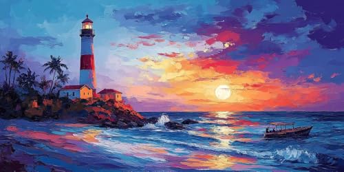 Malen Nach Zahlen Leuchtturm Strand, Malen Nach Zahlen Erwachsene Groß XXL 70x140cm, DIY Handgemalt Ölgemälde Bastelset für Anfänger mit 3 Pinseln und Acrylfarbe, Halloween Deko, Ohne Rahmen F1-399 Malen Nach Zahlen Leuchtturm Strand, Malen Nach Zahlen Erwachsene Groß XXL 70x140cm, DIY Handgemalt Ölgemälde Bastelset für Anfänger mit 3 Pinseln und Acrylfarbe, Halloween Deko, Ohne Rahmen F1-399 von Zhynfiie