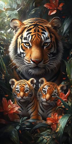 Malen Nach Zahlen Tier Tiger,Malen Nach Zahlen Erwachsene Groß XXL 90x40CM,DIY Handgemalt Ölgemälde Bastelset für Anfänger mit 3 Pinseln und Acrylfarbe für Halloween Deko Wohnzimmer,Ohne Rahmen F1-809 Malen Nach Zahlen Tier Tiger,Malen Nach Zahlen Erwachsene Groß XXL 90x40CM,DIY Handgemalt Ölgemälde Bastelset für Anfänger mit 3 Pinseln und Acrylfarbe für Halloween Deko Wohnzimmer,Ohne Rahmen F1-809 von Zhynfiie