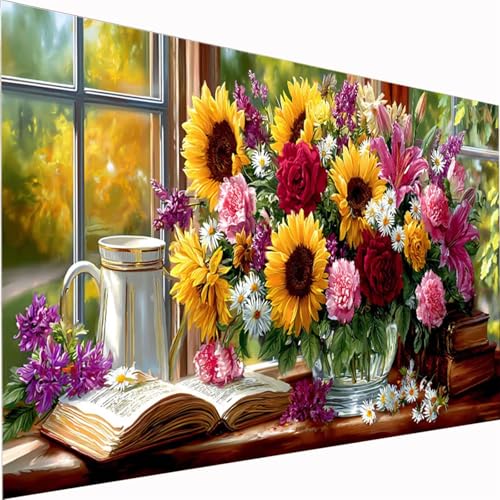 Sonnenblume Diamond Painting Groß XXL 90x180cm, Basteln Erwachsene Diamond Painting Set, 5D DIY Buch Diamant Paintings Bilder Erwachsene, Diamond-painting Set für Deko Wohnzimmer Geschenke Z1-897 Sonnenblume Diamond Painting Groß XXL 90x180cm, Basteln Erwachsene Diamond Painting Set, 5D DIY Buch Diamant Paintings Bilder Erwachsene, Diamond-painting Set für Deko Wohnzimmer Geschenke Z1-897 von Zhynfiie