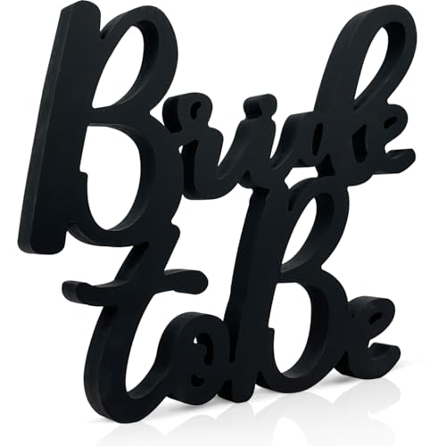 Brautdusche Dekorationen Bride to Be Schild für Batcholette Party Tischdekoration Hochzeit Holz Foto Booth Requisiten für Hochzeit Party Dekorationen Supplies (Schwarz) von Zhynice