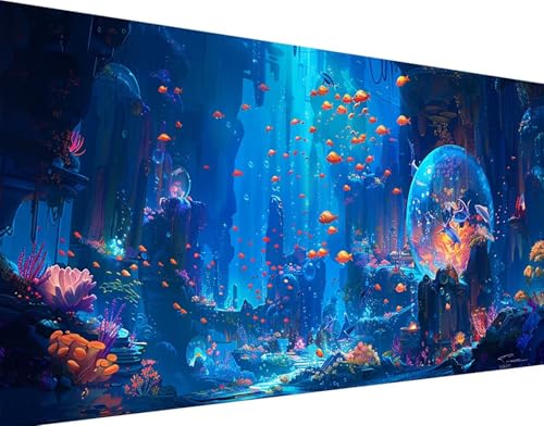 DIY 5D Diamond Painting Fisch, Diamond Painting Erwachsene Groß XXL 80x160cm Ozean Diamant Painting Bilder Kinder Stickerei Kreuzstich Basteln Painting Set, Wand Zimmer Deko Geschenke für Damen 5-2 von Zhyolei