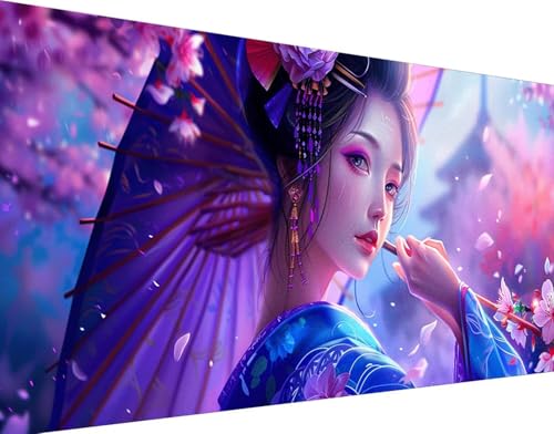 DIY 5D Diamond Painting Japanerin, Diamond Painting Erwachsene Groß XXL 30x60cm Blume Diamant Painting Bilder Kinder Stickerei Kreuzstich Basteln Painting Set, Wand Zimmer Deko Geschenke für Damen 5-4 DIY 5D Diamond Painting Japanerin, Diamond Painting Erwachsene Groß XXL 30x60cm Blume Diamant Painting Bilder Kinder Stickerei Kreuzstich Basteln Painting Set, Wand Zimmer Deko Geschenke für Damen 5-4 von Zhyolei
