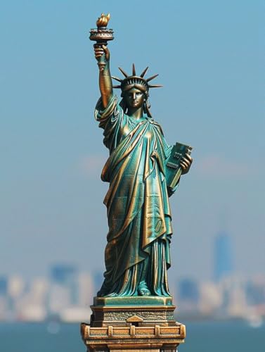 Freiheitsstatue Diamond Painting New York Diamant Painting Bilder, Diamanten Malerei Erwachsene Kinder DIY 5D Vollbohrer Kristall Stickerei Kreuzstich Bastelset, Zimmer Deko Wohnzimmer 30x40cm -e31D von Zhyolei