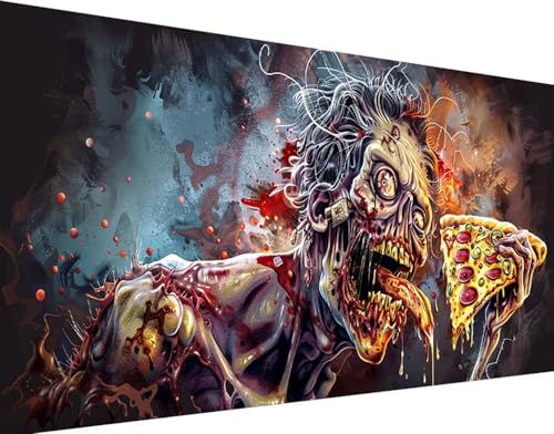Diamond Painting Horror Diamond Painting Bilder Kinder, Zombie Diamond Painting Erwachsene XXL 80x160cm, DIY 5D Diamant Painting Stickerei Kreuzstich Basteln Set, Wandzimmer Deko Schlafzimmer 2-Q von Zhyolei