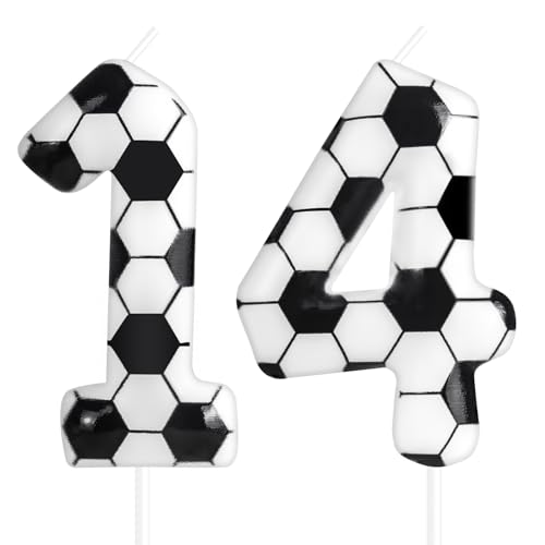Fußball-Geburtstagskerzen zum 14. Geburtstag, Party-Dekoration, Fußball-Geburtstagskuchenkerzen für Jungen, Mädchen, Kinder, Sport-Mottoparty-Zubehör Fußball-Geburtstagskerzen zum 14. Geburtstag, Party-Dekoration, Fußball-Geburtstagskuchenkerzen für Jungen, Mädchen, Kinder, Sport-Mottoparty-Zubehör von Zi Lan