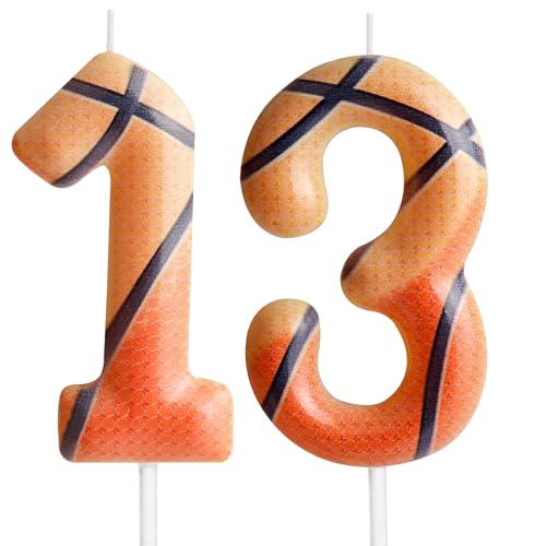 Zi Lan Geburtstagskerze zum 13. Geburtstag, Motiv: Basketball, Braun, Geburtstagskerzen, Happy Birthday Party, Kuchenaufsatz für Jungen, Mädchen, Kinder, Sport, Mottoparty, Dekoration, Feier-Zubehör Zi Lan Geburtstagskerze zum 13. Geburtstag, Motiv: Basketball, Braun, Geburtstagskerzen, Happy Birthday Party, Kuchenaufsatz für Jungen, Mädchen, Kinder, Sport, Mottoparty, Dekoration, Feier-Zubehör von Zi Lan
