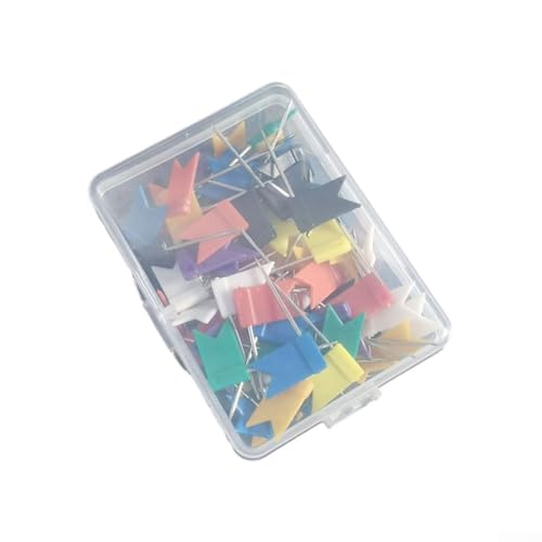 50-teiliges buntes Flaggennadel-Set zum Organisieren von Papieren und kreativen Displays (Farbe) von ZiStarlilife