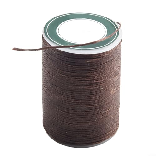 Gewachstes Garn, 0, 8 mm, 78 m, für Lederhandwerk, Handtaschen und robuste Nähte, Dunkelbraun von ZiStarlilife