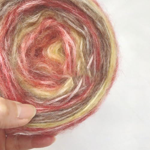Mohairgarn mit schönen Farbverläufen, perfekte Wahl für kreatives Basteln im Winter (Typ D) von ZiStarlilife