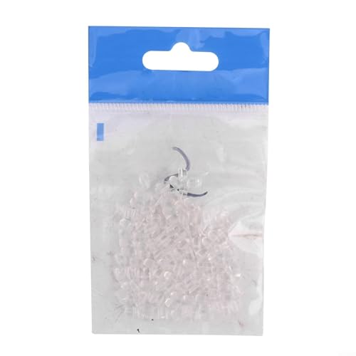 Ovale transparente Kreuzperlen, 100 Stück, ideal für DIY-Angelköder mit kleinem Lochdurchmesser (klein, transparent) von ZiStarlilife
