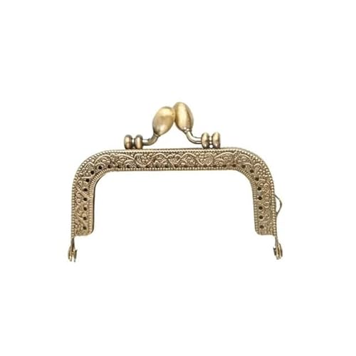 ZiYouao Taschenrahmen Purse Clasp Frame Bag Kiss Clasp Lock Vintage Metal Purse Frame for DIY Craft Purse Bag Making TaschenbüGel(8.5cm-) von ZiYouao