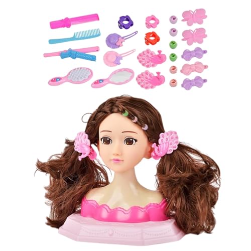 Ziabxhn Make-up- und Haarstyling-Puppenkopfspielzeug, Kinderpuppenkopf für Haarstyling | Puppenkopf-Make-up-Friseurset für Mädchen | Mehrzweck-Make-up-Puppen-Set für Weihnachten, Kindertag, Ziabxhn Make-up- und Haarstyling-Puppenkopfspielzeug, Kinderpuppenkopf für Haarstyling | Puppenkopf-Make-up-Friseurset für Mädchen | Mehrzweck-Make-up-Puppen-Set für Weihnachten, Kindertag, von Ziabxhn