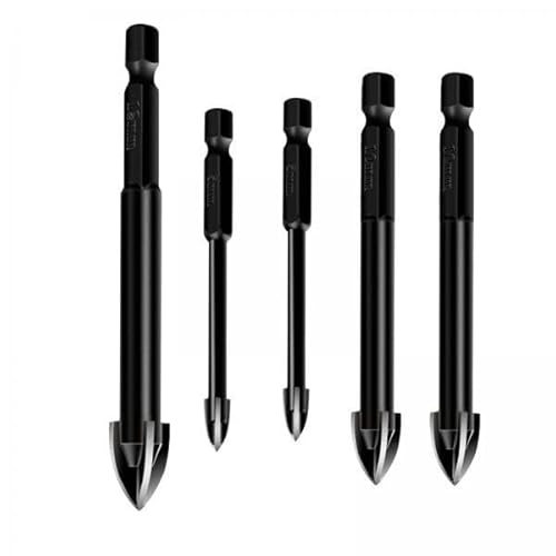 Zialofi 5 X 5 X Bohrer Set, Ziegel, Holz, Lochen, Perforieren, 3–7 Mm, Schwarz Zialofi 5 X 5 X Bohrer Set, Ziegel, Holz, Lochen, Perforieren, 3–7 Mm, Schwarz von Zialofi