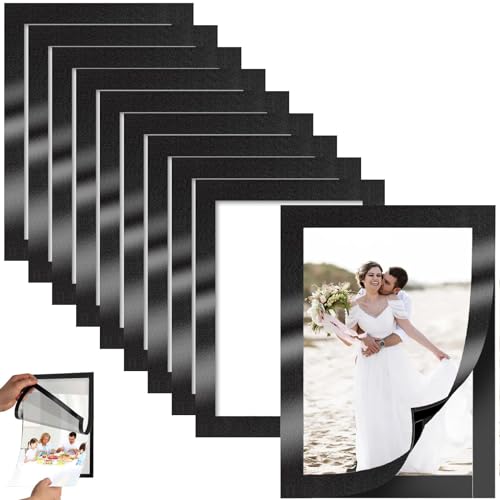 Ziamzra 10 Stück Magnetrahmen 13x17cm Bilderrahmen Magnetisch Selbstklebender Magnet Bilderrahmen A6 Diamond Painting Bilderrahmen Schwarz für 10x15cm Geburtstags Hochzeits Fotografie-Ausstellung Ziamzra 10 Stück Magnetrahmen 13x17cm Bilderrahmen Magnetisch Selbstklebender Magnet Bilderrahmen A6 Diamond Painting Bilderrahmen Schwarz für 10x15cm Geburtstags Hochzeits Fotografie-Ausstellung von Ziamzra