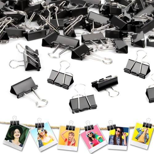 Ziamzra Foldback Klammern 25MM - 50 Stück Schwarz Klammern Metall Büroklammern Mini Papierklammern Binder Clips Foldbackklammer Vielzweckklammern für Bürobedarf Papier Fotowand Notizen Heim Schul Ziamzra Foldback Klammern 25MM - 50 Stück Schwarz Klammern Metall Büroklammern Mini Papierklammern Binder Clips Foldbackklammer Vielzweckklammern für Bürobedarf Papier Fotowand Notizen Heim Schul von Ziamzra