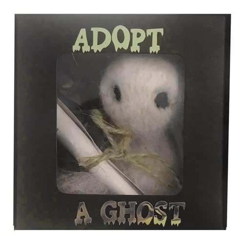Adopt A Ghost – Weißes Wollfilz-Geist- und kleines Schriftrollen-Set| Geister-Filzpuppe, süßer Halloween-Geist, Halloween-Geist, Plüsch, lustiger Haustier-Geist Adopt A Ghost – Weißes Wollfilz-Geist- und kleines Schriftrollen-Set| Geister-Filzpuppe, süßer Halloween-Geist, Halloween-Geist, Plüsch, lustiger Haustier-Geist von Zibeem