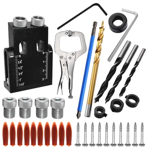 Zibeem Angle Hole Drill Jig, Drill Jig für abgewinkelte Löcher | Holzbearbeitungspositionsleitfaden,Tragbares Werkzeug 15 ° Winkel Jig Kit präziser -Locator für genaue Taschenlöcher Zibeem Angle Hole Drill Jig, Drill Jig für abgewinkelte Löcher | Holzbearbeitungspositionsleitfaden,Tragbares Werkzeug 15 ° Winkel Jig Kit präziser -Locator für genaue Taschenlöcher von Zibeem