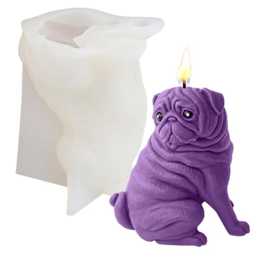 Zibeem -Hunde-Silikonform, Mops-Hund, Kerzenformen, Welpe, Schokolade, Fondant, Kuchendekoration, Dekoration, flexible Tiergips-aromatische Seifenform zum Backen von Desserts, Pudding Zibeem -Hunde-Silikonform, Mops-Hund, Kerzenformen, Welpe, Schokolade, Fondant, Kuchendekoration, Dekoration, flexible Tiergips-aromatische Seifenform zum Backen von Desserts, Pudding von Zibeem
