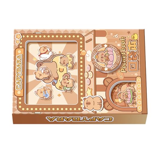 Zibeem Kleines Taschennotizbuch - Niedlicher Capybara Anti-Stress Notizblock Mit Memo Funktion | Tierische Anti-Stress-Spielzeuge Schreibwaren Schulbedarf für Schreiben Belohnungen Schüler Kinder Zibeem Kleines Taschennotizbuch - Niedlicher Capybara Anti-Stress Notizblock Mit Memo Funktion | Tierische Anti-Stress-Spielzeuge Schreibwaren Schulbedarf für Schreiben Belohnungen Schüler Kinder von Zibeem