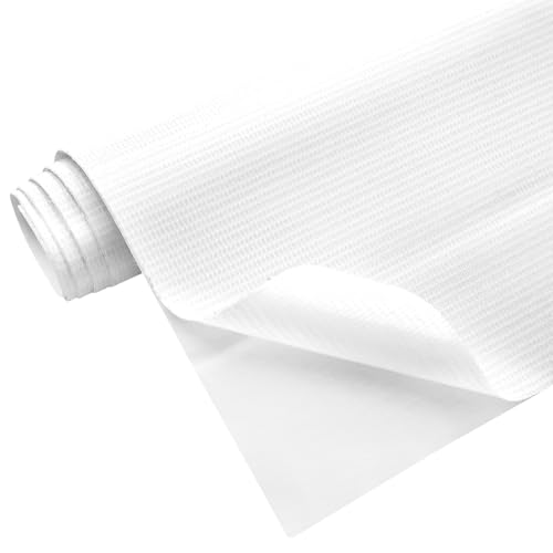 Selbstklebendes PVC-Netz-Klemmtuch-Reparaturflicken, wasserdichtes Reparaturband, Segeltuchstoff, Leder, Nylon, Zeltplane, Kunstleder, Reparatur, generalüberholter Patch (Weiß, 79,8 x 149,9 cm) von Zibropus