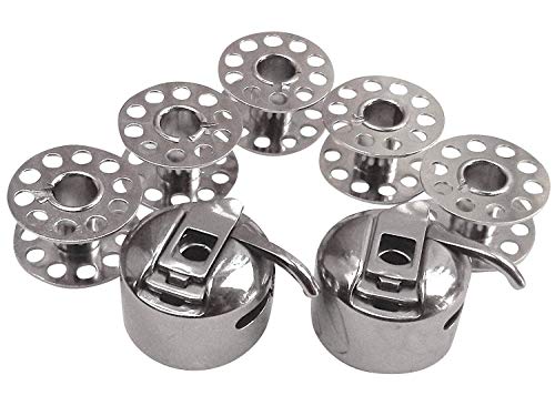 2 Stück Spulenkapsel + 5 Metall Spulen für Privileg Nähmaschine 2 Stück Spulenkapsel + 5 Metall Spulen für Privileg Nähmaschine von ZickZackNaehmaschine