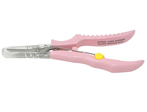 ZickZackNaehmaschine Spring-Load-NIPPERS Rosa Gebogene Pinzettenschere Stickschere Schere von ZickZackNaehmaschine