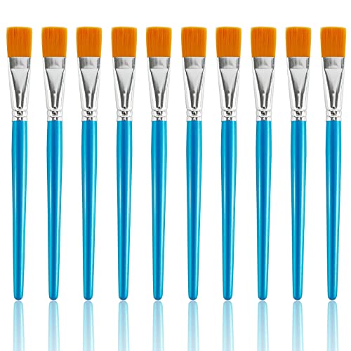 10 Stück 3/4 Zoll flache Pinsel Acrylfarbe Pinsel 10 Stück 3/4 Zoll flache Pinsel Acrylfarbe Pinsel von Zickupy