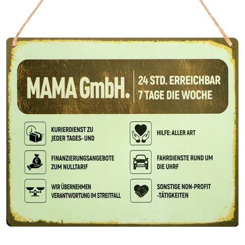 Mama Geschenk Geburtstag - Mama GmbH. Schild aus Holz - Geburtstagsgeschenk für Mama - Lustige Geschenke für Weihnachten - Vatertagsgeschenke, Passend für Feiern & Heimdekoration Mama Geschenk Geburtstag - Mama GmbH. Schild aus Holz - Geburtstagsgeschenk für Mama - Lustige Geschenke für Weihnachten - Vatertagsgeschenke, Passend für Feiern & Heimdekoration von Zidoley