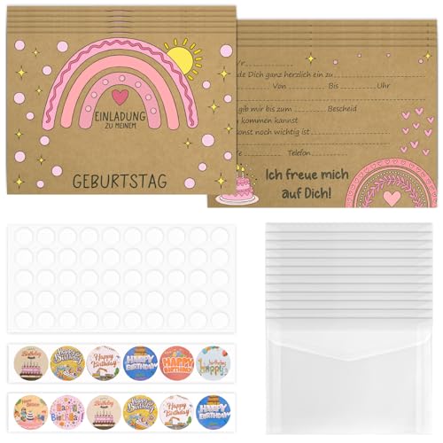 Zidoley 12 x Einladungskarten Kindergeburtstag Mädchen, Einladungskarten Geburtstag Junge, Kraftpapier Regenbogen Geburtstagseinladungen Kinder, DIY Partyeinladungen für Geburtstage (12 x Karten Set) Zidoley 12 x Einladungskarten Kindergeburtstag Mädchen, Einladungskarten Geburtstag Junge, Kraftpapier Regenbogen Geburtstagseinladungen Kinder, DIY Partyeinladungen für Geburtstage (12 x Karten Set) von Zidoley