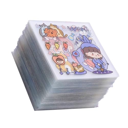 Aufkleber mit Cartoon-Mädchen-Motiv, selbstklebend, niedlich, für Mädchen, wasserdicht, dekorativ, für Notizbücher, Laptops, Telefone (50 Stück) von Ziennhu