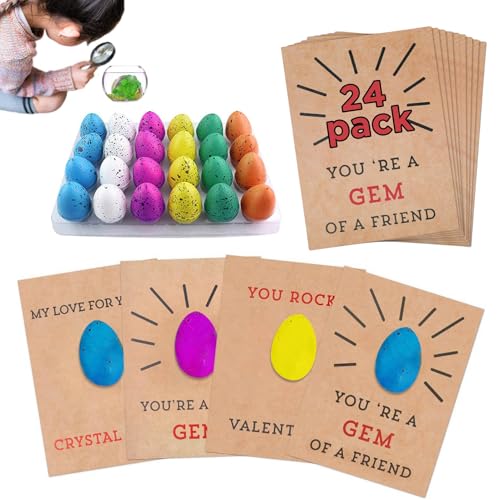 Dinosaurier zum Zerkleinern von Eiern | 24 Eier im Wasser verpacken | Buntes Crack-Spielzeug für Kleinkinder ab 3 Jahren | lustige Partygeschenke und Valentinstagsgeschenke für von Ziennhu