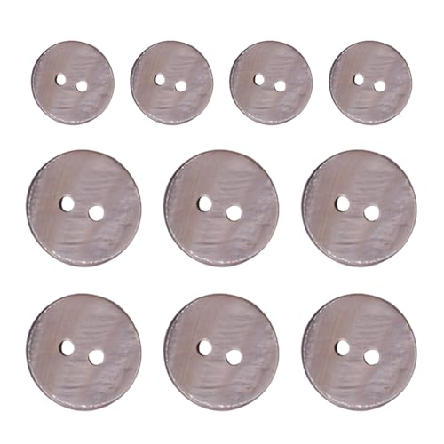 Muschelknöpfe Bulkware – Runde Flussmuschel-Cardigan-Knöpfe Muschelknöpfes Für Kleidung | Natürliche Perlmutt Nähknöpfe Set Fürr Blusen Jacken Schneiderbedarf (100 Stück) von Ziennhu