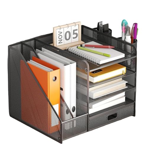 Schreibtisch-Schubladen-Organizer aus Netzstoff, für Tischplatte, rutschfeste Aufbewahrungslösung mit 5 Ebenen, für Kunstbedarf, Papier, Stifte, Dokumente, Kosmetik Schreibtisch-Schubladen-Organizer aus Netzstoff, für Tischplatte, rutschfeste Aufbewahrungslösung mit 5 Ebenen, für Kunstbedarf, Papier, Stifte, Dokumente, Kosmetik von Ziennhu