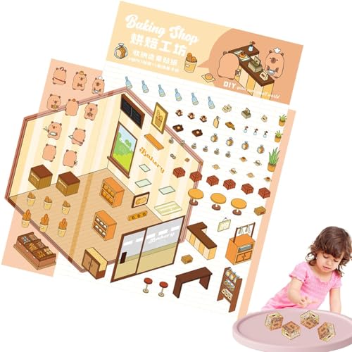 Szenenaufkleber - Haus Tags - wiederverwendbares -Aufkleber -Therapie -Kit | Vinylmaterial 8x10 Zoll - wasserdichtes haltbares Schalen und Stock - perfekt für Scrapbooking -Zeitschriften und Handw Szenenaufkleber - Haus Tags - wiederverwendbares -Aufkleber -Therapie -Kit | Vinylmaterial 8x10 Zoll - wasserdichtes haltbares Schalen und Stock - perfekt für Scrapbooking -Zeitschriften und Handw von Ziennhu