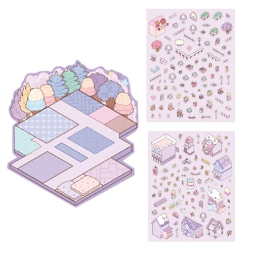 Szenische Aufkleber | 3D-Aufkleber von Capybara in Szene | Dekorative Abziehbilder wasserdicht für Journaling Scrapbooking Reise Mädchen Haus Verpackung Anfänger von Ziennhu