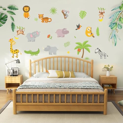 Wandaufkleber für Kinderzimmer, Dschungel, phosphoreszierend, für Kinderzimmer, Cartoon-Aufkleber, abnehmbar, selbstklebend, wasserdicht, für Schlafzimmer Wandaufkleber für Kinderzimmer, Dschungel, phosphoreszierend, für Kinderzimmer, Cartoon-Aufkleber, abnehmbar, selbstklebend, wasserdicht, für Schlafzimmer von Ziennhu