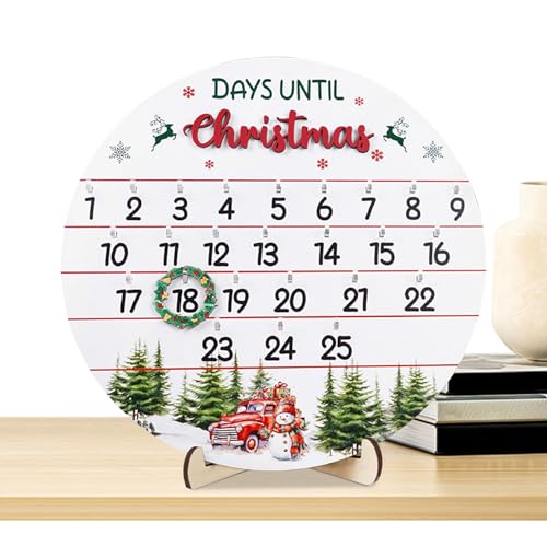Weihnachtscountdown | 25 Tage Countdown Christbaumschmuck - Holz-Dekoration, Türschild-Kalender Für Innen- und Außenbereich Festtagsdekoration Kamin Wohnzimmer Wand Weihnachtscountdown | 25 Tage Countdown Christbaumschmuck - Holz-Dekoration, Türschild-Kalender Für Innen- und Außenbereich Festtagsdekoration Kamin Wohnzimmer Wand von Ziennhu