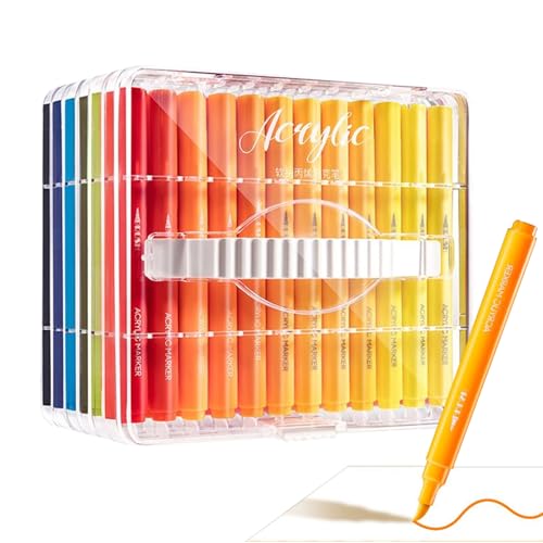 Ziennhu Akryl Malstifte | 60 Farben Permanent Marker Für Holz Basteln,Waschbares Malzubehör Für Leinwand Metall Papier Textilien Stein Holz Ziennhu Akryl Malstifte | 60 Farben Permanent Marker Für Holz Basteln,Waschbares Malzubehör Für Leinwand Metall Papier Textilien Stein Holz von Ziennhu