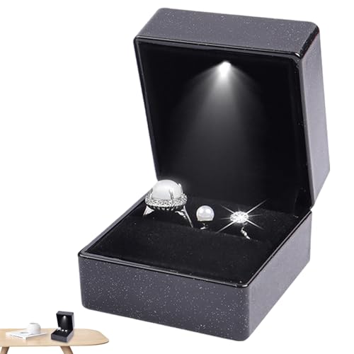 Ziennhu Ringkiste Mit Licht | Quadratische LED -Schmuckhülle Für Halskette, Ring, Anhänger | Elegante Geschenkbox Für Jubiläum, Vorschlag, Verlobung, Hochzeitszeremonie Verwendung Ziennhu Ringkiste Mit Licht | Quadratische LED -Schmuckhülle Für Halskette, Ring, Anhänger | Elegante Geschenkbox Für Jubiläum, Vorschlag, Verlobung, Hochzeitszeremonie Verwendung von Ziennhu