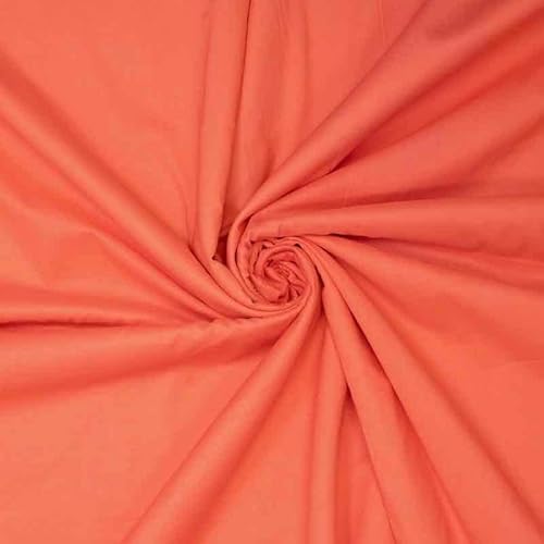 Baumwolle Batist Voile Stoff, leichte Sommerware Meterware/Futterstoff, Koralle Baumwolle Batist Voile Stoff, leichte Sommerware Meterware/Futterstoff, Koralle von Zierstoff einfach nähen