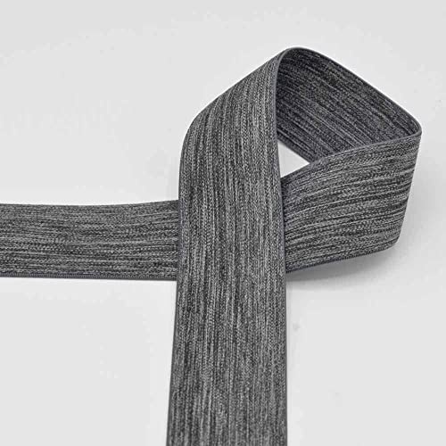 Elastic-Bund, Gummibund, Gummiband, 40 mm breit - 3 Meter, Dunkelgrau Melange Elastic-Bund, Gummibund, Gummiband, 40 mm breit - 3 Meter, Dunkelgrau Melange von Zierstoff einfach nähen