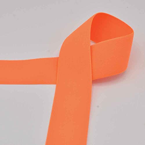 Elastic-Bund, Gummibund, Gummiband, 40 mm breit - 3 Meter, Neon Orange Elastic-Bund, Gummibund, Gummiband, 40 mm breit - 3 Meter, Neon Orange von Zierstoff einfach nähen