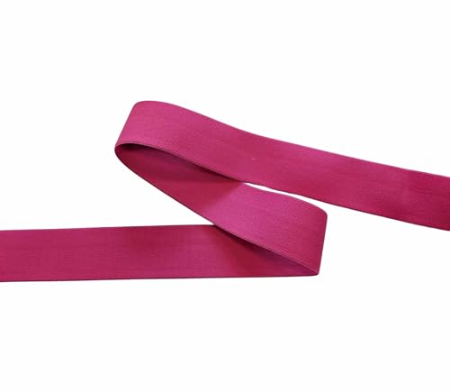 Elastic-Bund, Gummibund, Gummiband, 40 mm breit - 3 Meter, Pink von Zierstoff einfach nähen