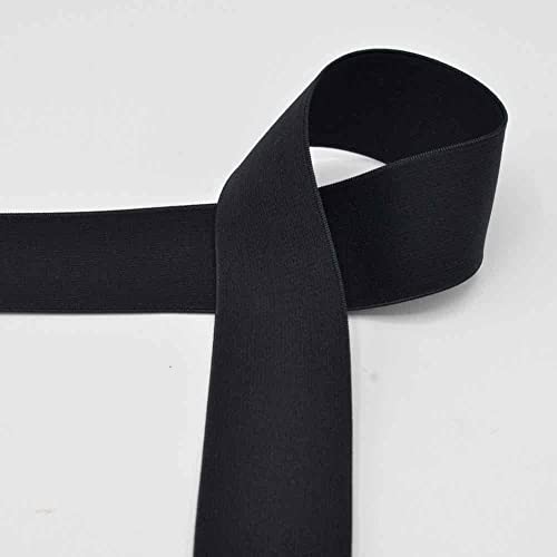 Elastic-Bund, Gummibund, Gummiband, 40 mm breit - 3 Meter, Schwarz von Zierstoff einfach nähen