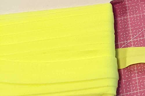 Elastisches Einfassband - unifarben - 5 Meter Länge, Neongelb von Zierstoff einfach nähen