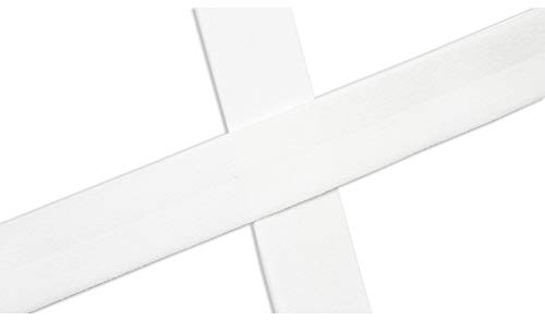 Elastisches Einfassband - unifarben - 5 Meter Länge, Weiß Elastisches Einfassband - unifarben - 5 Meter Länge, Weiß von Zierstoff einfach nähen