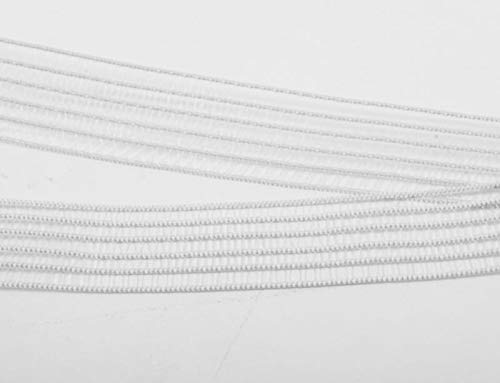 Elastisches Rüschenband/Gummiband zum Einsmoken, 25 mm breit, 5 Meter, Weiß von Zierstoff einfach nähen