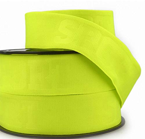 Gummiband 3D "Sport", 40 mm breit - ab 1 Meter - auch zum Nähen für Unterwäsche zu verwenden., Limone Gummiband 3D "Sport", 40 mm breit - ab 1 Meter - auch zum Nähen für Unterwäsche zu verwenden., Limone von Zierstoff einfach nähen